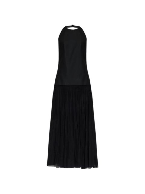 RÓHE halterneck pleated maxi dress