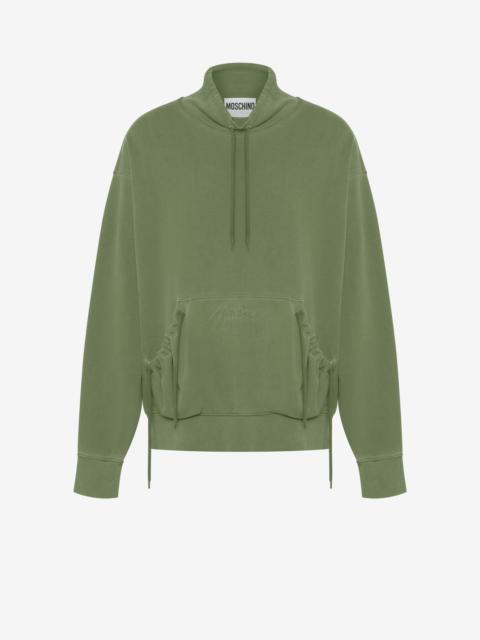 Moschino LOGO SIGNATURE FADED COTTON SWEATSHIRT
