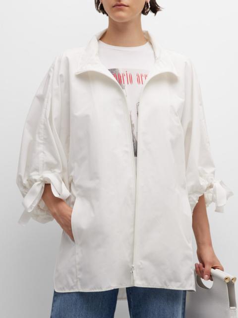 EMPORIO ARMANI Blouson-Sleeve Techno Cotton Windbreaker
