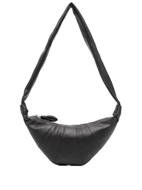 Brown Croissant Small Leather Shoulder Bag