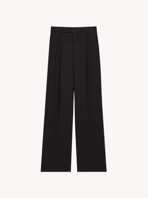 SAINT LAURENT FLUID PANTS IN STRIPED CREPE