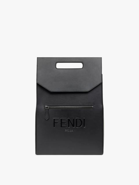 FENDI Black leather backpack