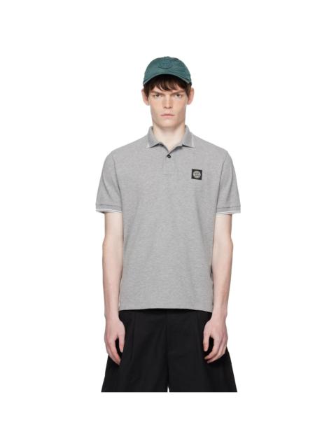 Stone Island Gray 2200007 Organic Cotton Polo