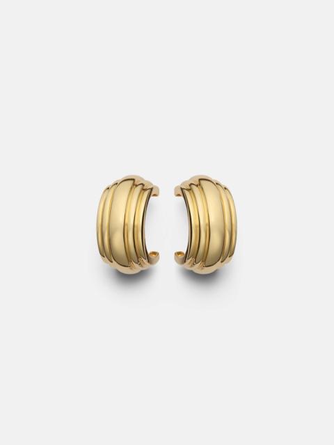 STONE AND STRAND Serge 10kt gold hoop earrings