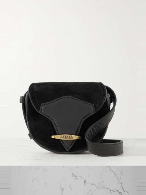 Isabel Marant Botsy mini leather-trimmed suede shoulder bag