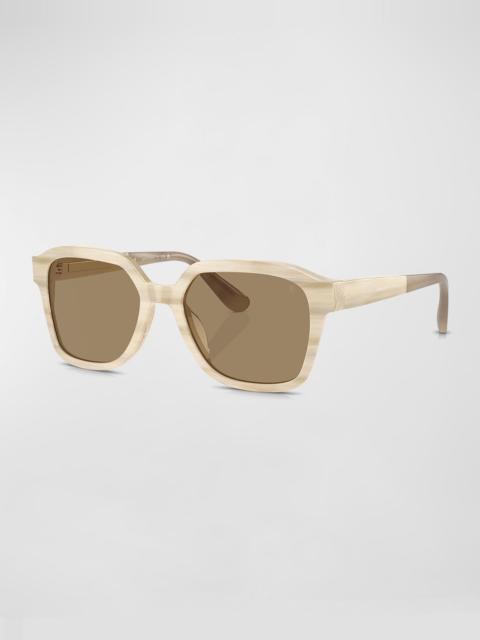 Brunello Cucinelli Modern Acetate Square Sunglasses