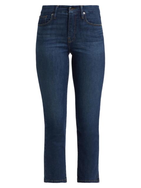 GOOD AMERICAN Women's Good Legs Flared Crop Jeans - Blue