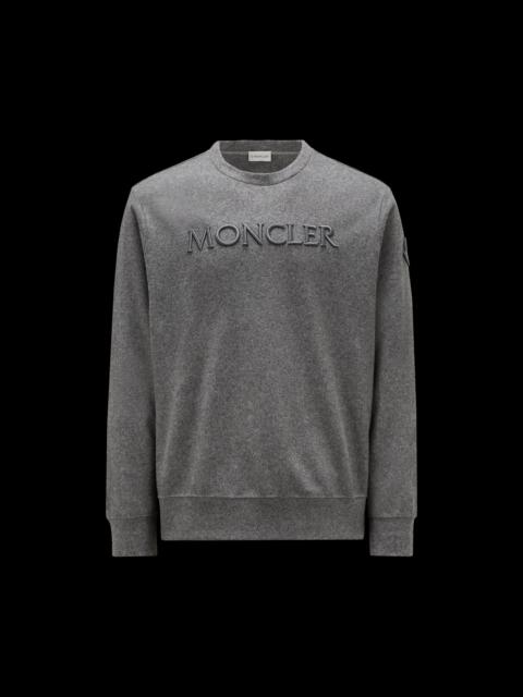 Moncler Embroidered Logo Wool Blend Sweatshirt