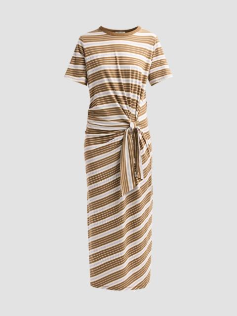 rag & bone Women's The Slub Striped T-Shirt Midi-Dress - Brown Multi