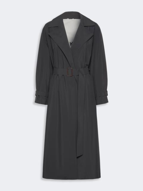 WEEKEND Max Mara FATTO Long water-repellent technical canvas trench coat - BLACK