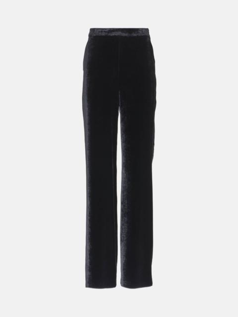 Velvet straight pants