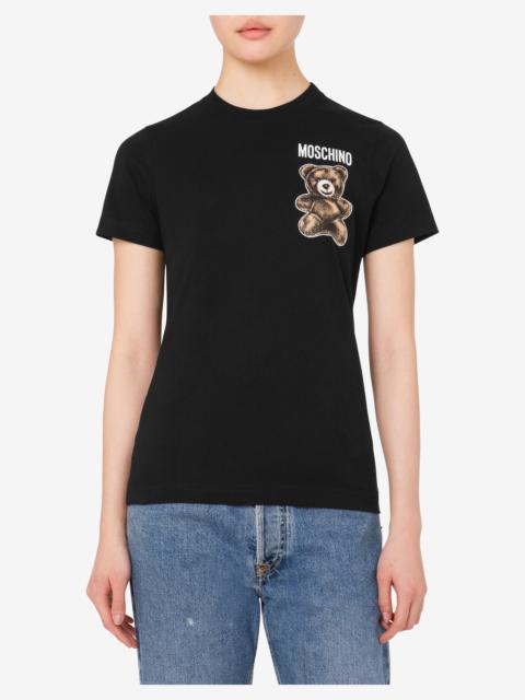 Moschino ORGANIC JERSEY T-SHIRT LITTLE TEDDY BEAR