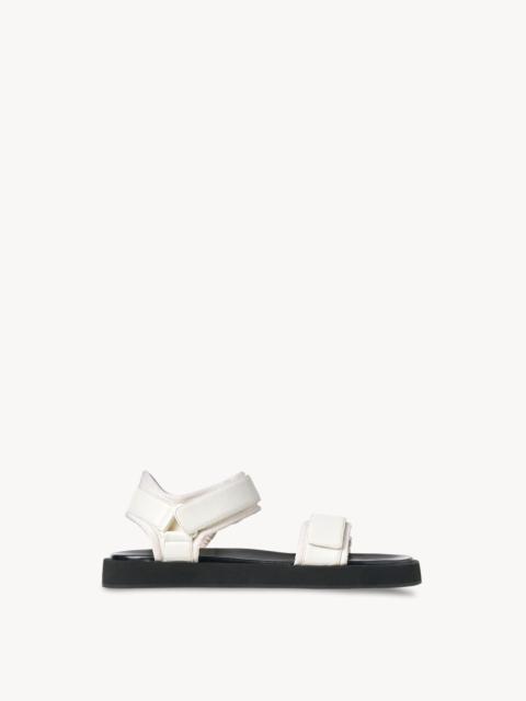 The Row Hook-and-Loop Sandal in Leather