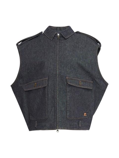 courrèges Sleeveless Denim Bomber Jacket