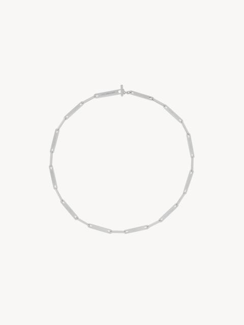 SAINT LAURENT PLAQUE CHAIN NECKLACE IN METAL