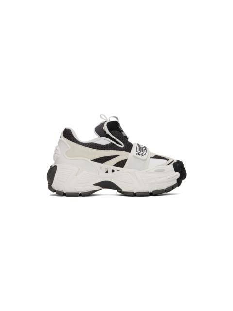 White & Black Glove Slip On Sneakers
