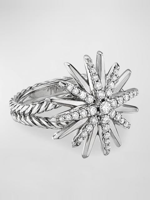 DAVID YURMAN Starburst Ring in Sterling Silver with Diamonds