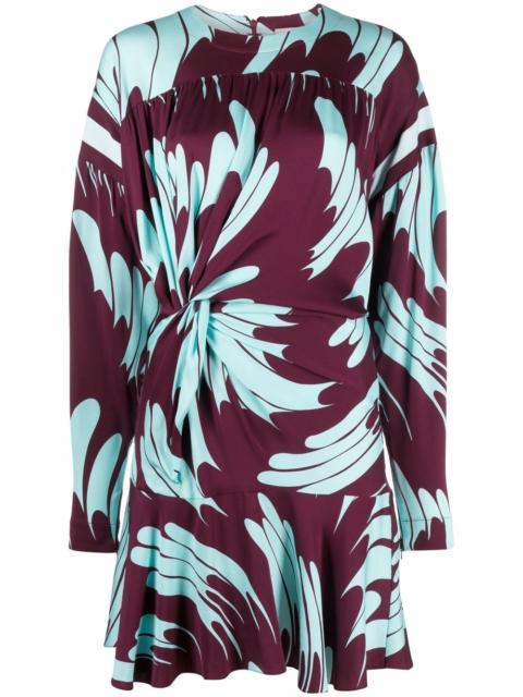 Stella McCartney abstract-print gathered dress