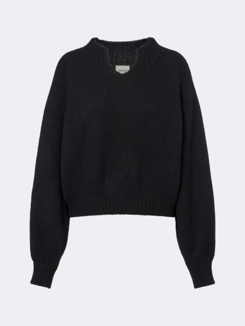KHAITE Cropped cashmere sweater