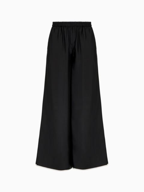 GIORGIO ARMANI WIDE-LEG SILK TROUSERS