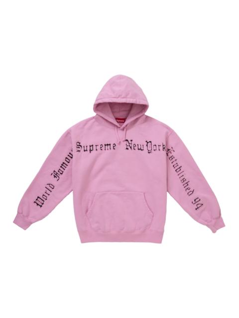 Supreme Contrast Cutout Hooded Sweatshirt Pink