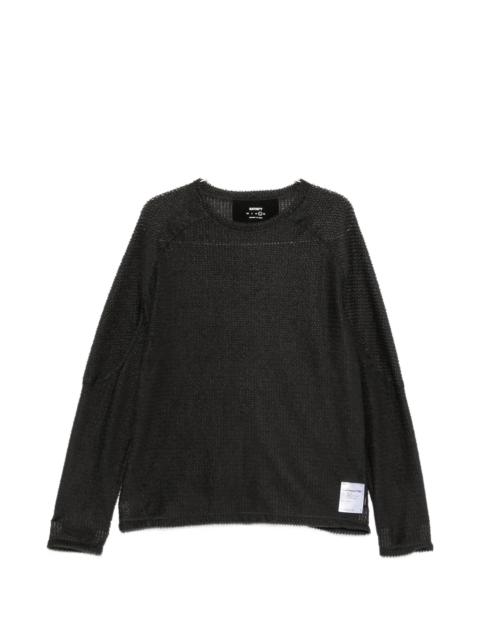 SATISFY Satisfy Waffle-knit Raglan-sleeve Sweater