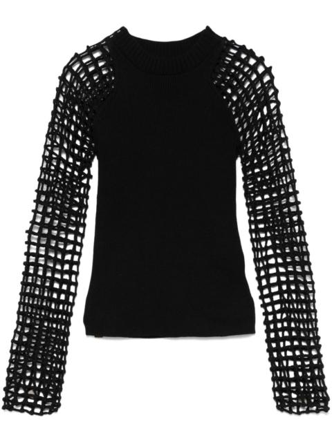 ISA BOULDER spider-net long-sleeve sweater