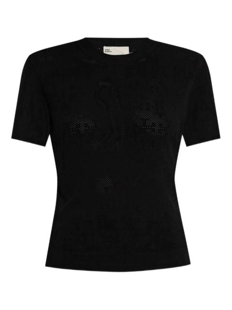 TORY BURCH perforated-knit top