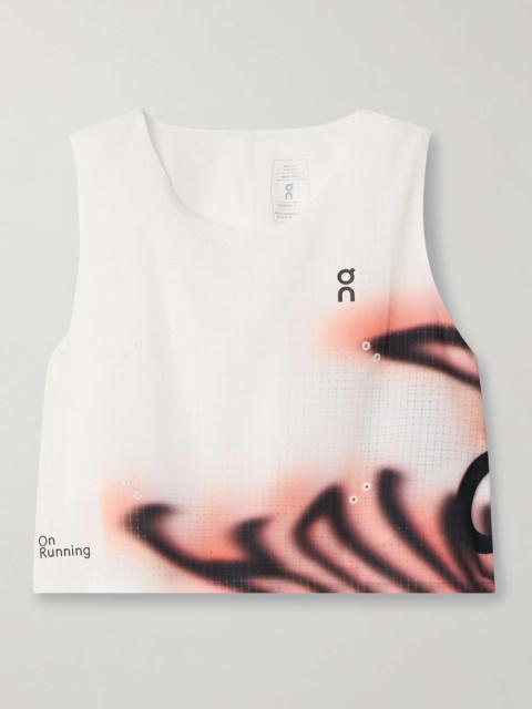 On Pace printed stretch recycled-jersey tank