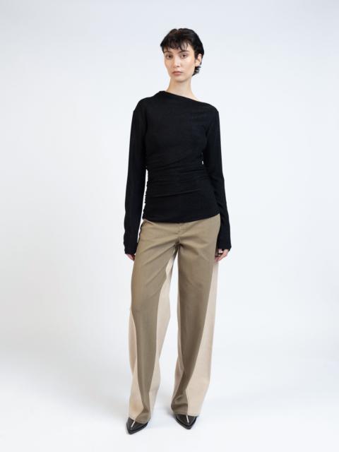 Elleme Draped Jersey Top/Black