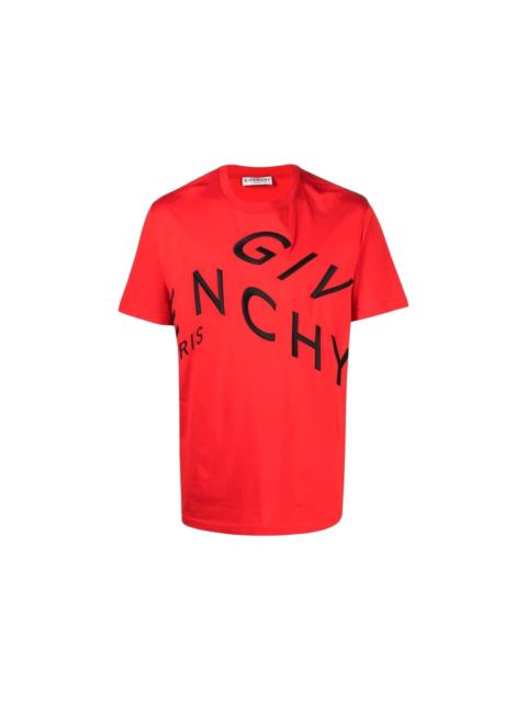 Givenchy Givenchy Refracted Embroidered Logo Oversized T-Shirt Red