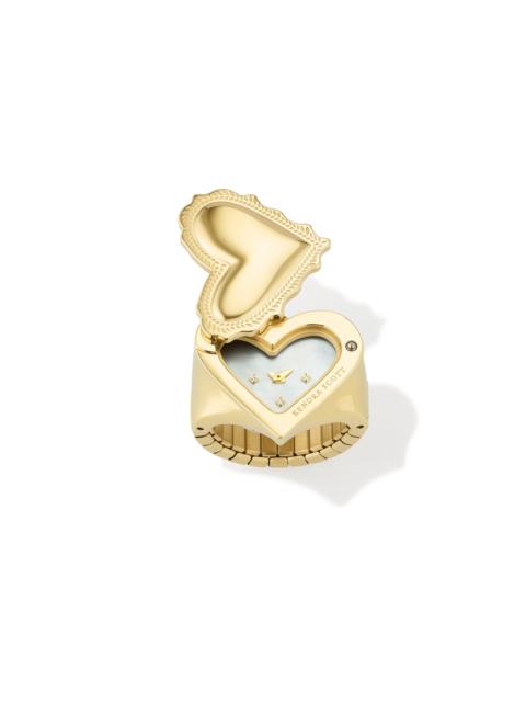 KENDRA SCOTT Ari Heart Gold Ring Watch