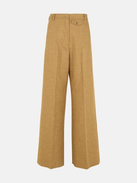 'UDENTE' BROWN WOOL BLEND PANTS