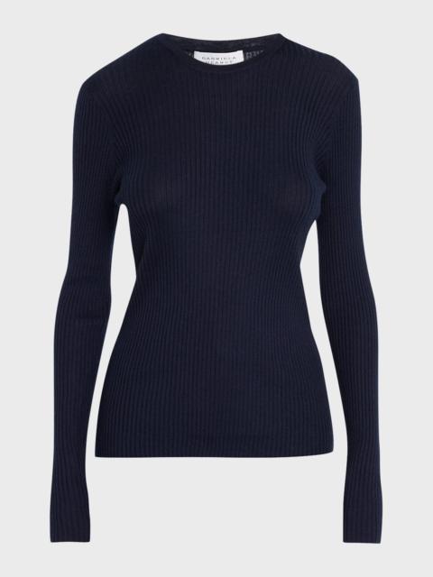 GABRIELA HEARST Browning Cashmere Ribbed Top