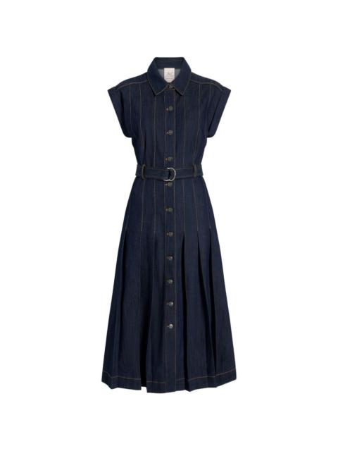 Cinq à Sept Karter pleated belted midi dress