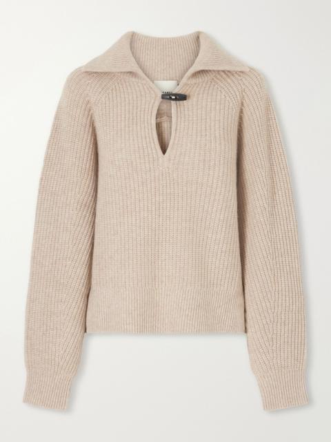 Isabel Marant Miranda merino wool and cashmere-blend sweater Beige