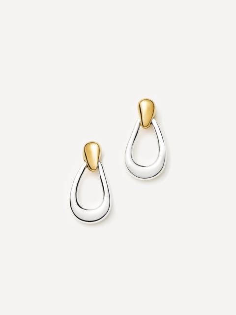 MISSOMA 18ct Gold and Silver-Plated Molten Teardrop Statement Stud Earrings