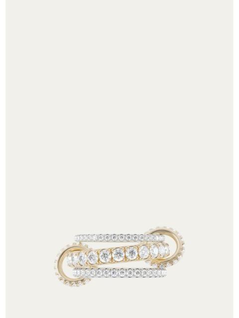 Spinelli Kilcollin Junia 18K Gold Diamond Pavé 3-Band Ring
