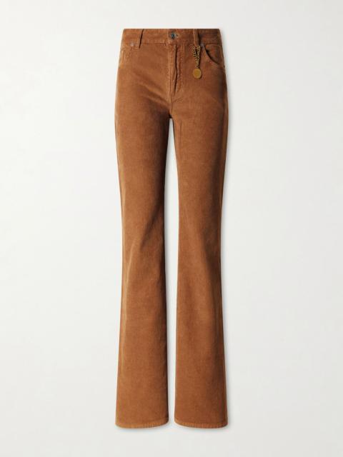 Stella McCartney Cotton-corduroy flared pants Brown