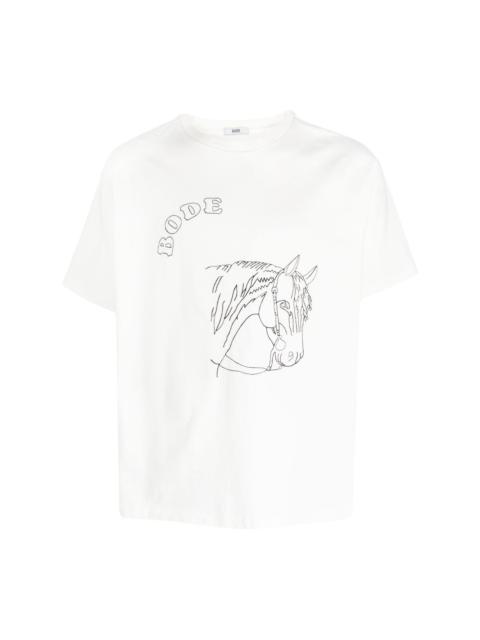 BODE embroidered short-sleeve T-shirt