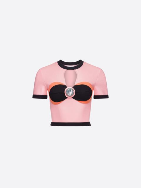 COLORBLOCK BUSTIER CUP T-SHIRT