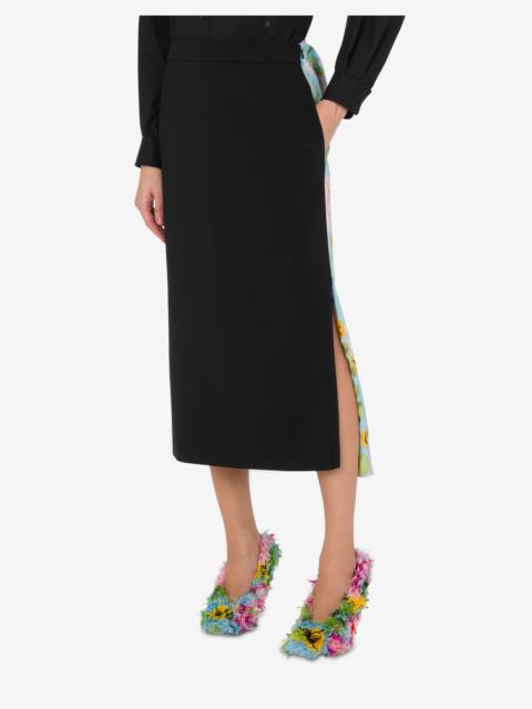 Moschino CRÊPE AND SATIN SKIRT