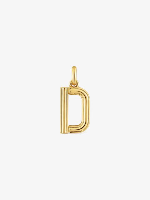 TOUS Medium 18K gold vermeil letter D Pendant TOUS Alphabet