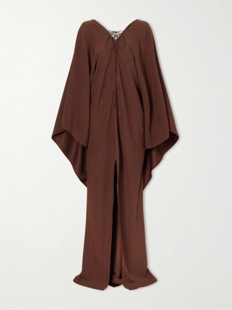 Taller Marmo Sahara Lace-up Cady Gown