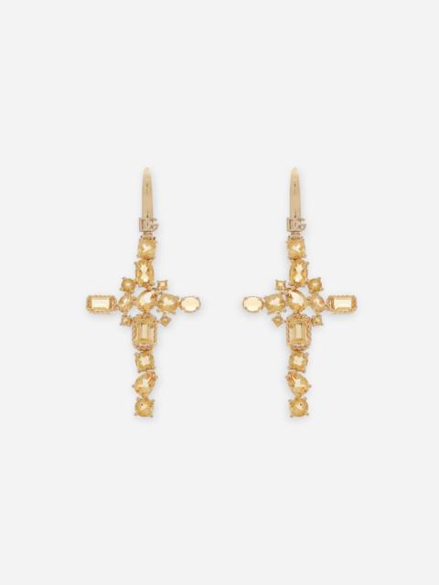 Dolce & Gabbana Anna earrings in yellow gold 18kt with citrine quartzes