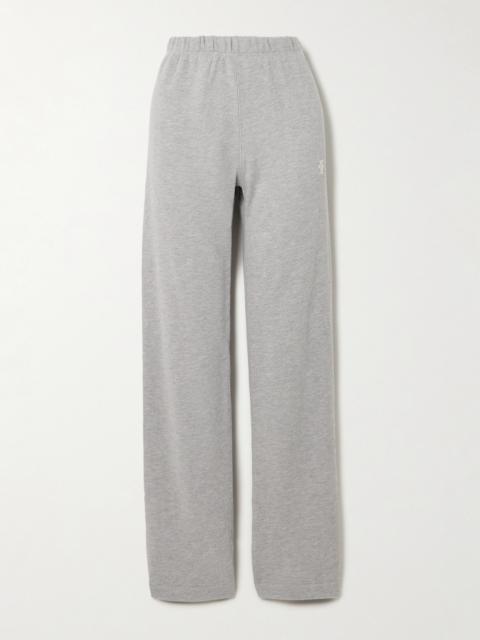 ÉTERNE Embroidered Cotton And Modal-blend Jersey Sweatpants