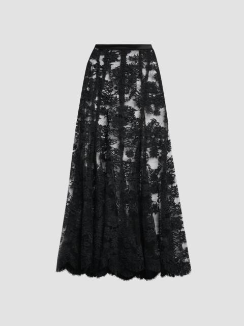 Dolce & Gabbana Women's Pizzo Chantilly Midi Skirt - Nero