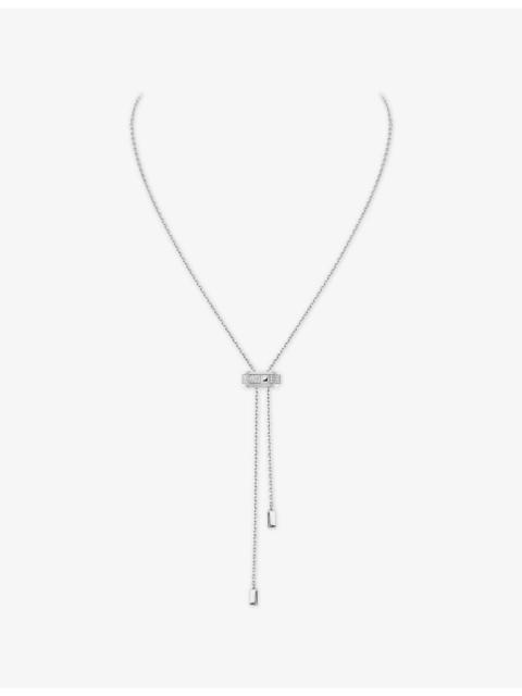 MESSIKA Moderniste Pave Tie 18ct Gold And 0.10ct Diamond Necklace