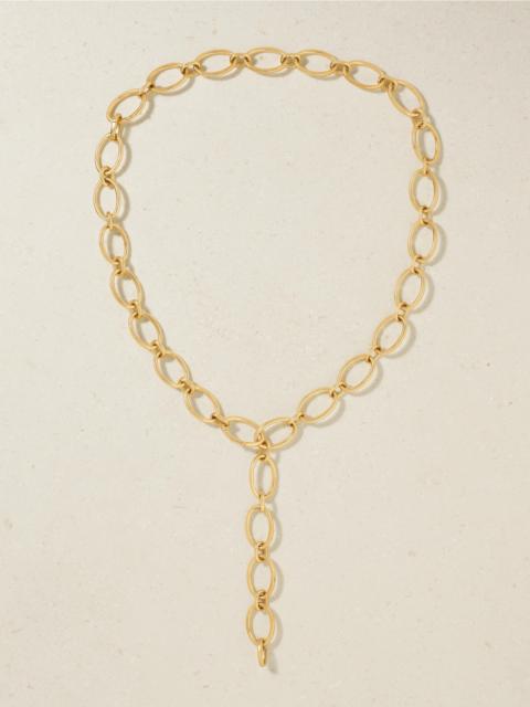 FOUNDRAE Oval Link Chain 18-karat Gold Necklace And Bracelet Set