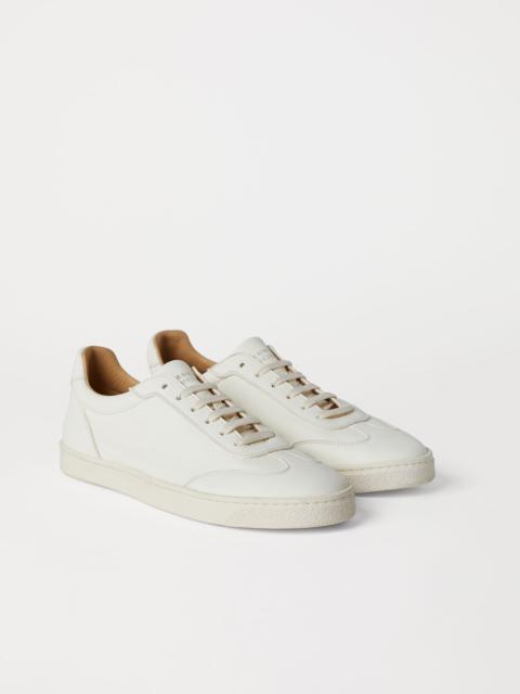 Brunello Cucinelli Deerskin sneakers with natural rubber sole